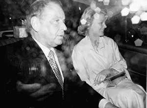 Frank Sinatra and girlfirend Barbara Marx driving in rainy London Frank Sinatra and girlfirend Barbara Marx driving in rainy London
