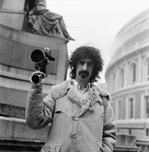 Frank Zappa and his movie camera at the Royal Albert Hall. February 1971 71-12000-001 Frank Zappa and his movie camera at the Royal Albert Hall. February 1971 71-12000-001