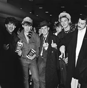 Frankie Goes To Hollywood band members pictured at London Airport Frankie Goes To Hollywood band members pictured at London Airport