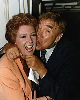 Frankie Howerd Comedian kissing Cilla Black Frankie Howerd Comedian kissing Cilla Black