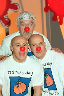 Images Dated 9th March 1993: Fred Fairbrass and his brother Richard of Right Said Fred filming Comic Relief filming