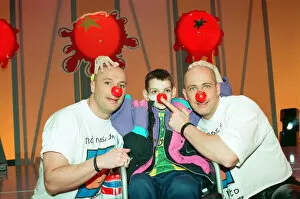 Images Dated 9th March 1993: Fred Fairbrass and his brother Richard of Right Said Fred filming Comic Relief filming
