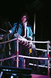 French composer and performer Jean Michel Jarre seen here on stage during his French composer and performer Jean Michel Jarre seen here on stage during his
