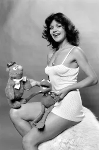 French model Froggie with two of the Muppet's toys which will be on sale shortly French model Froggie with two of the Muppet's toys which will be on sale shortly