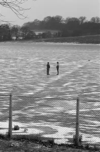 Frozen Park Lake, Birmingham, England, 17th February 1986 Frozen Park Lake, Birmingham, England, 17th February 1986