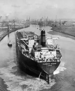 The Furness Bridge seen here leaving for Teesside as she prepares for her sea trials 19th The Furness Bridge seen here leaving for Teesside as she prepares for her sea trials 19th