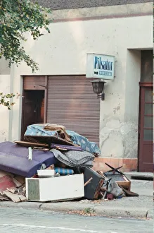 Furniture piled on street outside business which has recently closed in East Berlin Furniture piled on street outside business which has recently closed in East Berlin