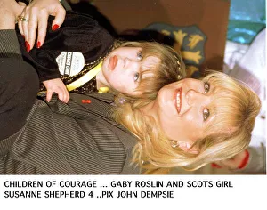 Gaby Roslin cuddles Suzanne Shephard - one of 1995 Children of courage the Ayrshire girl Gaby Roslin cuddles Suzanne Shephard - one of 1995 Children of courage the Ayrshire girl