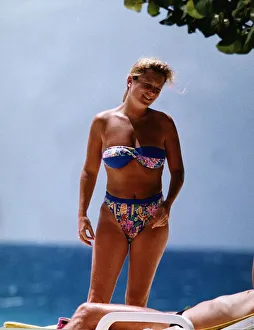 Gaby Roslin TV Presenter on holiday in Pineapple Beach Club resort in the Caribbean Gaby Roslin TV Presenter on holiday in Pineapple Beach Club resort in the Caribbean