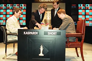 Garry Kasparov and Nigel Short sitting to play their first Chess match this afternoon at Garry Kasparov and Nigel Short sitting to play their first Chess match this afternoon at