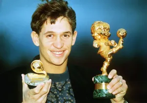 Gary Lineker with his special award and England's fairplay Award 1991 Gary Lineker with his special award and England's fairplay Award 1991