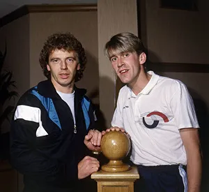 Gary MacKay with team-mate Henry Smith October 1987 Gary MacKay with team-mate Henry Smith October 1987