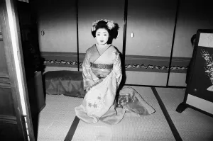 Geisha girl, Katsuno, pictured in her Geisha House in Kyoto, Japan, 8th March 1982 Geisha girl, Katsuno, pictured in her Geisha House in Kyoto, Japan, 8th March 1982