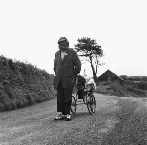 Gentleman of the road George Gibb seen here with his battered pram tramping the roads Gentleman of the road George Gibb seen here with his battered pram tramping the roads