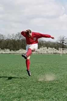 Geoff Hurst plays a game of football with the original World Cup ball after it was Geoff Hurst plays a game of football with the original World Cup ball after it was