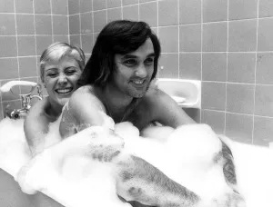George Best and his girlfriend Angela Macdonald - James pictured at the London home George Best and his girlfriend Angela Macdonald - James pictured at the London home