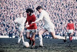 George Best and Norman Hunter fight for the ball 1970 with Billy Bremner looking George Best and Norman Hunter fight for the ball 1970 with Billy Bremner looking