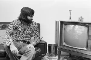 George Best seen here at his Manchester home after rumours that Stoke manager Tony George Best seen here at his Manchester home after rumours that Stoke manager Tony