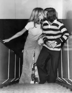 George Best and Toni Ceo photographed at Heathrow Airport. August 1974 P003802 George Best and Toni Ceo photographed at Heathrow Airport. August 1974 P003802