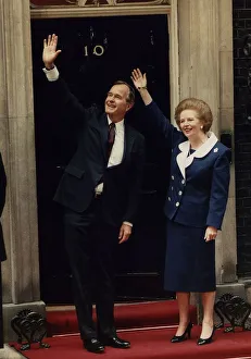 George Bush President of the United States with Prime Minister Margaret Thatcher George Bush President of the United States with Prime Minister Margaret Thatcher