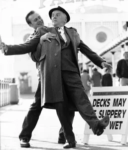 George Cole Actor in scene with co star Gary Webster in scene from television programme George Cole Actor in scene with co star Gary Webster in scene from television programme