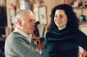 George Cole and Minnie Driver filming scene for TV My Good Friend - March 1994 George Cole and Minnie Driver filming scene for TV My Good Friend - March 1994