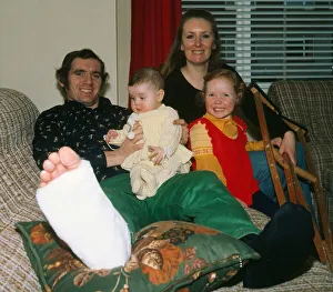 George Connelly at home with his wife and daughters March 1973 George Connelly at home with his wife and daughters March 1973