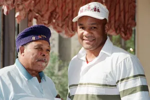 George Foreman pictured with Archie Moore. Tomorrow Foreman is fighting Terry Anderson at George Foreman pictured with Archie Moore. Tomorrow Foreman is fighting Terry Anderson at