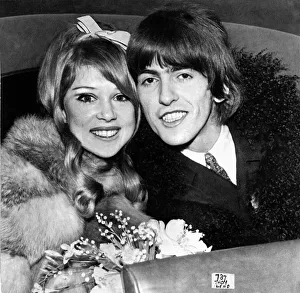 George Harrison of the Beatles pop group and his bride Patti Boyd, a former top model George Harrison of the Beatles pop group and his bride Patti Boyd, a former top model