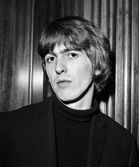 George Harrison at a press conference at the Gaumont State Cinema, Kilburn, London George Harrison at a press conference at the Gaumont State Cinema, Kilburn, London