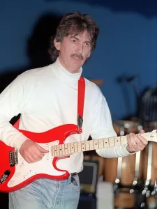 George Harrison rehearsing at Shepperton Studios for his London Concert Monday 6th April George Harrison rehearsing at Shepperton Studios for his London Concert Monday 6th April