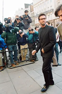 George Michael arriving at the Law Courts for his legal battle with Sony George Michael arriving at the Law Courts for his legal battle with Sony