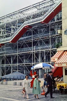 Georges Pompidou Centre, Paris, France. August 1977 Georges Pompidou Centre, Paris, France. August 1977
