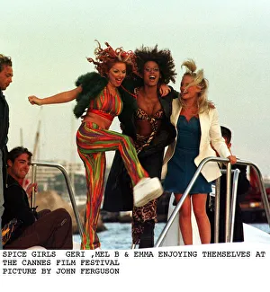 Geri Halliwell with Mel B and Emma Bunton of pop group Spice Girls at Cannes Film Geri Halliwell with Mel B and Emma Bunton of pop group Spice Girls at Cannes Film