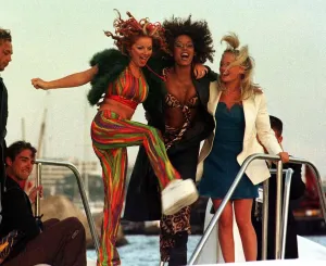 Geri Halliwell with Mel B and Emma Bunton of pop group Spice Girls at Cannes Film Geri Halliwell with Mel B and Emma Bunton of pop group Spice Girls at Cannes Film