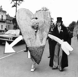 Gertrude Shilling in heart outfit at Royal Ascot in 1972 Gertrude Shilling in heart outfit at Royal Ascot in 1972