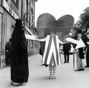 Gertrude Shilling in heart outfit at Royal Ascot in June 1972 Gertrude Shilling in heart outfit at Royal Ascot in June 1972