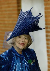 Gertrude Shilling wearing an outrageous hat at Ascot races June 1991 Gertrude Shilling wearing an outrageous hat at Ascot races June 1991