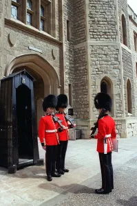 Ghanging the guards at the Tower of London Ghanging the guards at the Tower of London