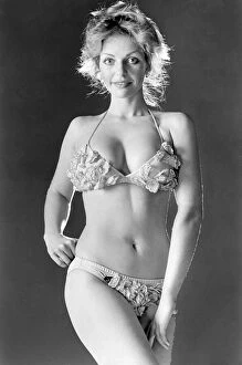 Images Dated 7th May 1976: Girl wearing a pretty nylon bikini which is decorated with individual embroidered