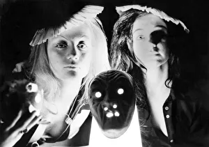 These two girls are dressed to kill for a Halloween party in November 1972 These two girls are dressed to kill for a Halloween party in November 1972