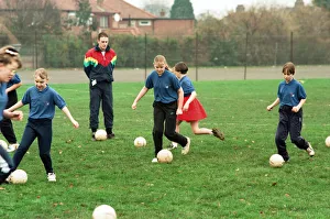 Girls at St David's School, Acklam, are put through their paces during a visit by Jim Girls at St David's School, Acklam, are put through their paces during a visit by Jim