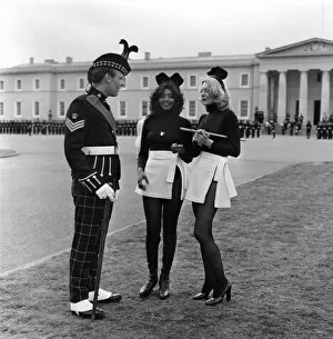 Images Dated 6th April 1977: Glamour / Military / Unusual: Bunny girls at Sandhurst. April 1977 77-01991