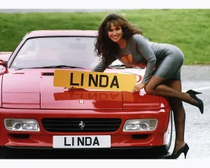 Glamour Model Linda Lusardi leans on a 512 TR Ferrari worth £ Glamour Model Linda Lusardi leans on a 512 TR Ferrari worth £