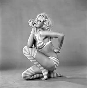 Glamour. Stocking Fashion. Jilly Johnson. February 1975 75-00713-004 Glamour. Stocking Fashion. Jilly Johnson. February 1975 75-00713-004
