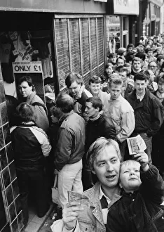 Glasgow Rangers fans queue for tickets for the Old Firm clash with Celtic Glasgow Rangers fans queue for tickets for the Old Firm clash with Celtic