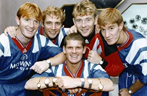 Glasgow Rangers players (left to right) Stuart McCall, Ally MCoist, Andy Goram Glasgow Rangers players (left to right) Stuart McCall, Ally MCoist, Andy Goram