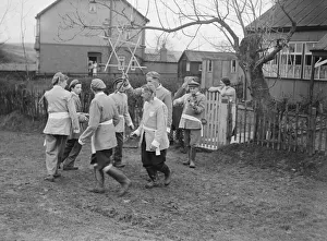Goathland Plough Yorkshire County dance team performing ancient ceremony of dancing Goathland Plough Yorkshire County dance team performing ancient ceremony of dancing