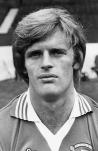 Gordon McQueen, Manchester United Football Player, Pre Season Photocall, July 1978 Gordon McQueen, Manchester United Football Player, Pre Season Photocall, July 1978