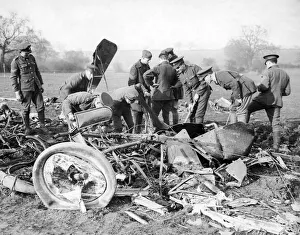 One of three Gotha bombers brought down during a raid on London, on the night of Monday One of three Gotha bombers brought down during a raid on London, on the night of Monday